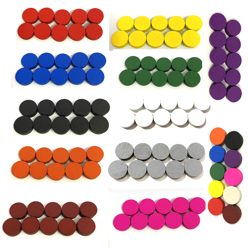 Board Game Illustration - 50 buah 15*5MM 11 warna Disk