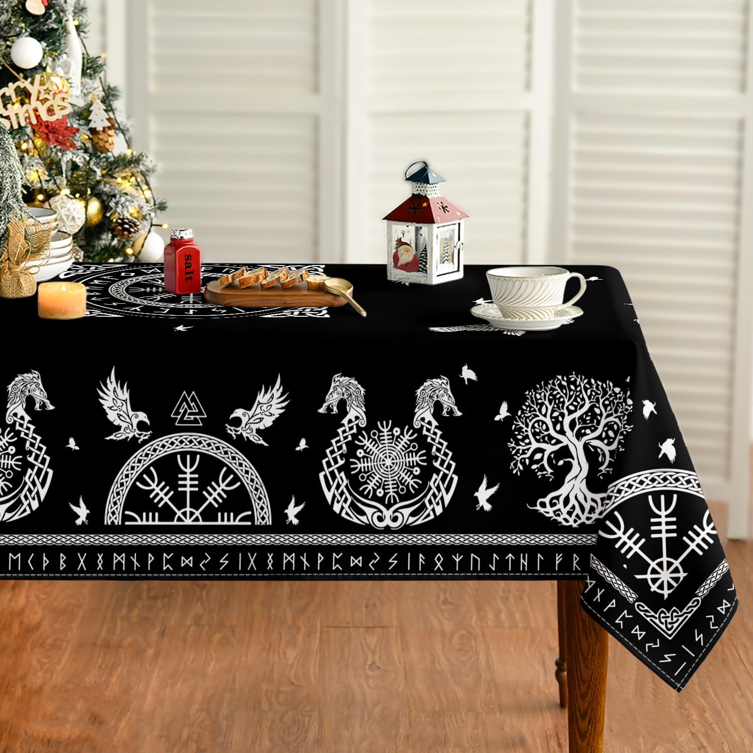 Board Game Vikings - Helm Raven Viking Hitam Taplak Meja