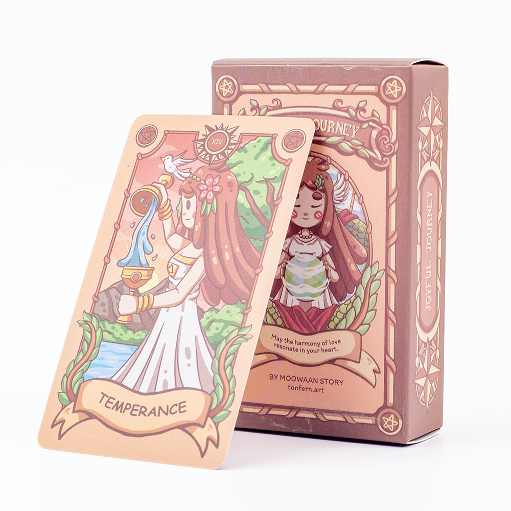 Board Game Illustration - Perjalanan menyenangkan Tarot Deck -78 permainan