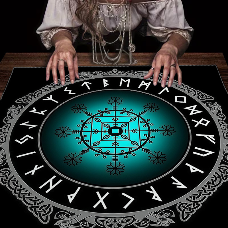 Board Game Vikings - Taplak Meja Tarot Pola Kompas Viking