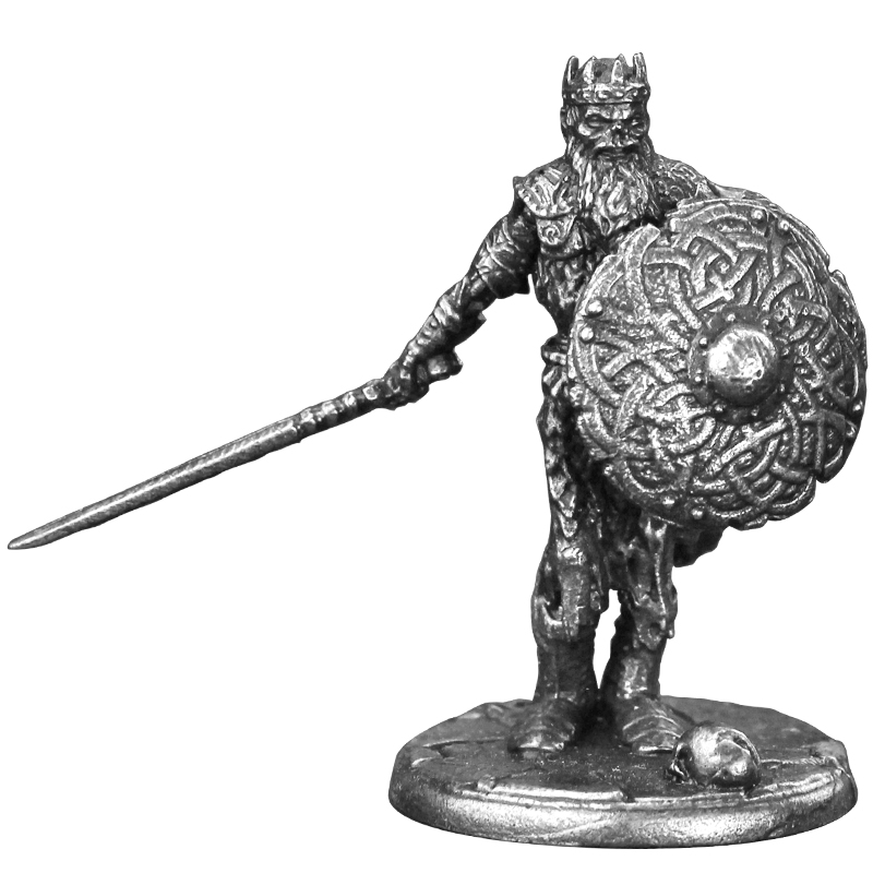 Board Game Vikings - Figur Aksi Prajurit Tengkorak Viking Logam