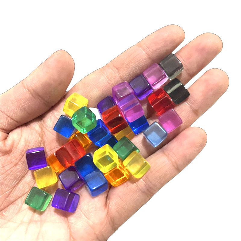 100 buah/set 8mm kubus bening  - Board Game Illustration ulasan dan harga