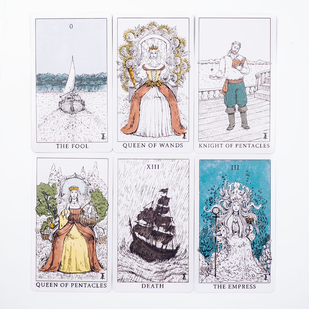 Dek Tarot bertema laut Set ram - Board Game Illustration ulasan dan harga